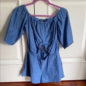Zara Denim Romper